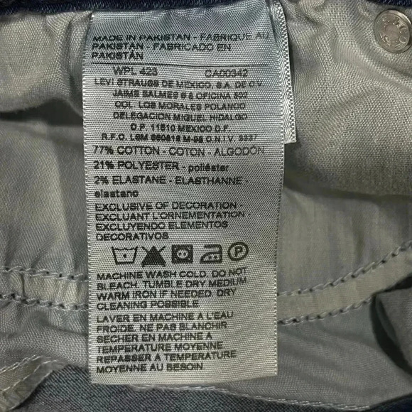 Levi's Signature Women's Curvy Bootcut‎ Jeans Dark Wash Blue Size 14 - Picture 5 of 5